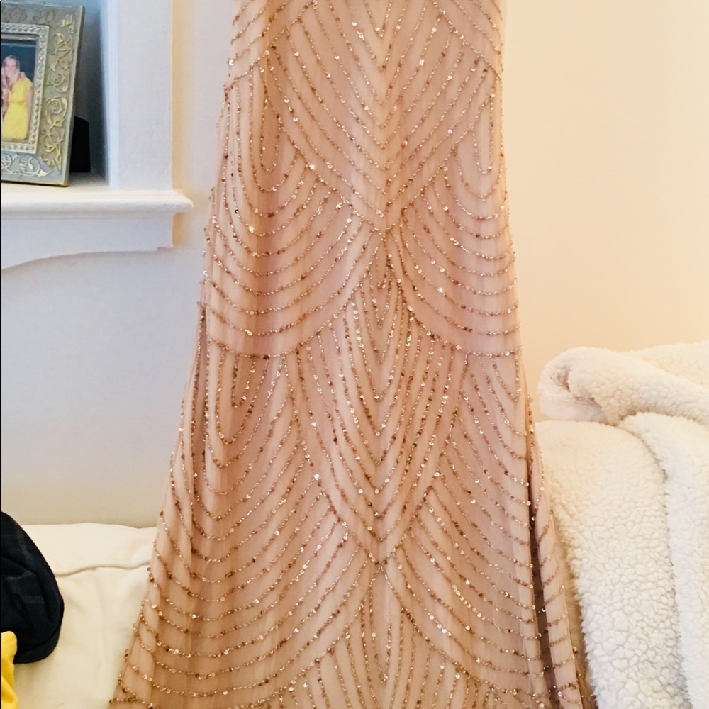 Adrianna Papel blouson dress CHMP/gold worn 1x